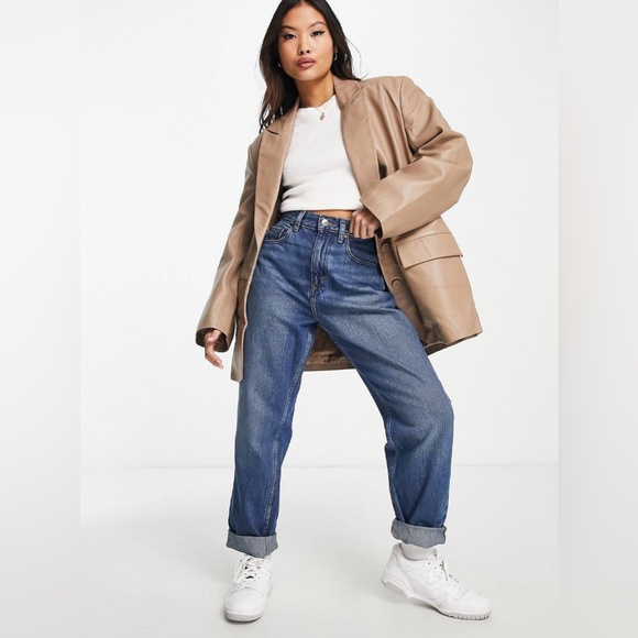 NWT ASOS DESIGN Petite Slouchy Mom Jeans W34 L28 - Picture 3 of 4